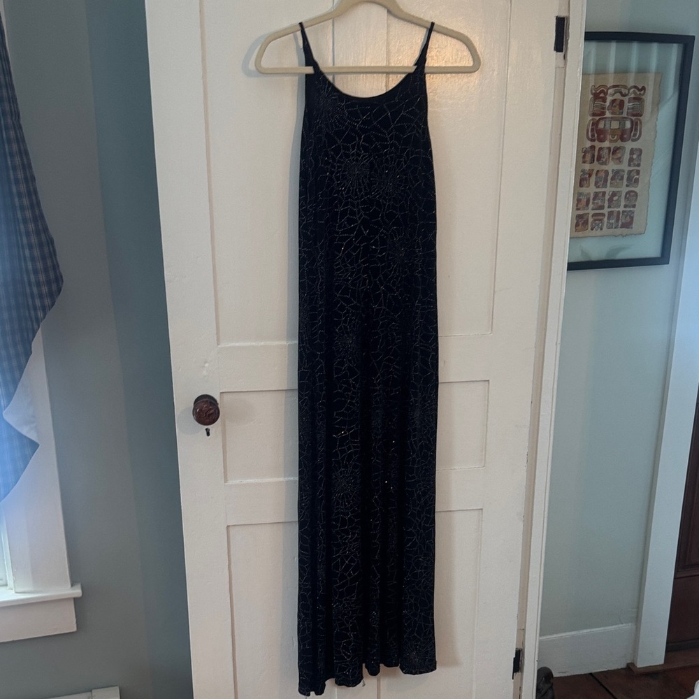 Chic Black Maxi Dress with Spaghetti Straps